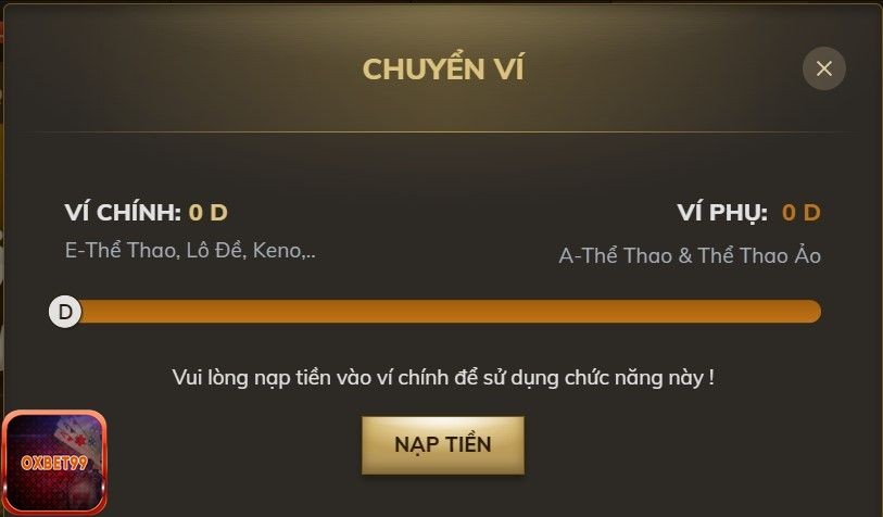 Chuyển quỹ trước khi rút tiền