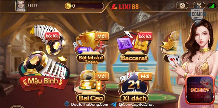 Lixi88 có kho tàng game cá cược rất lớn