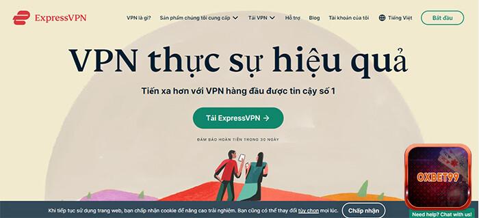 Nhấn chọn “Tải ExpressVPN”