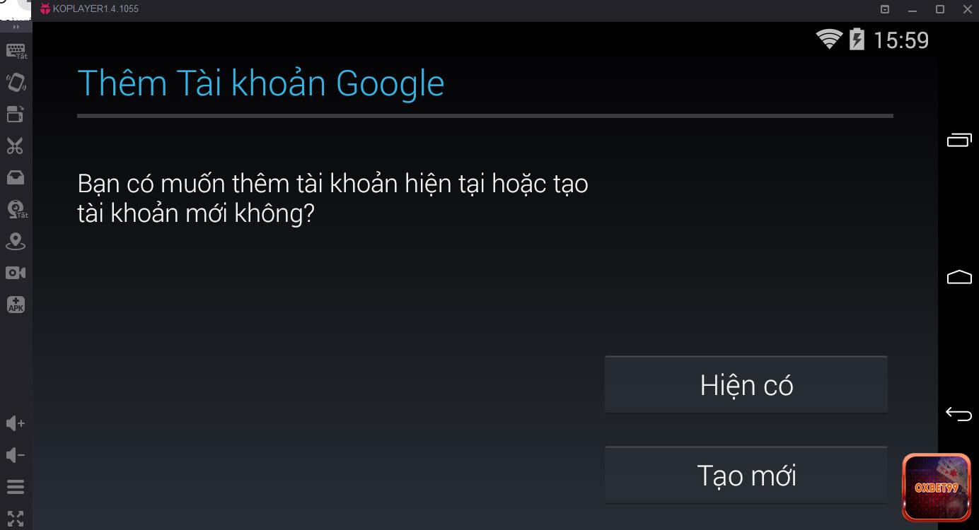 Bạn cần thêm tài khoản Google để sử dụng dịch vụ tại Koplayer