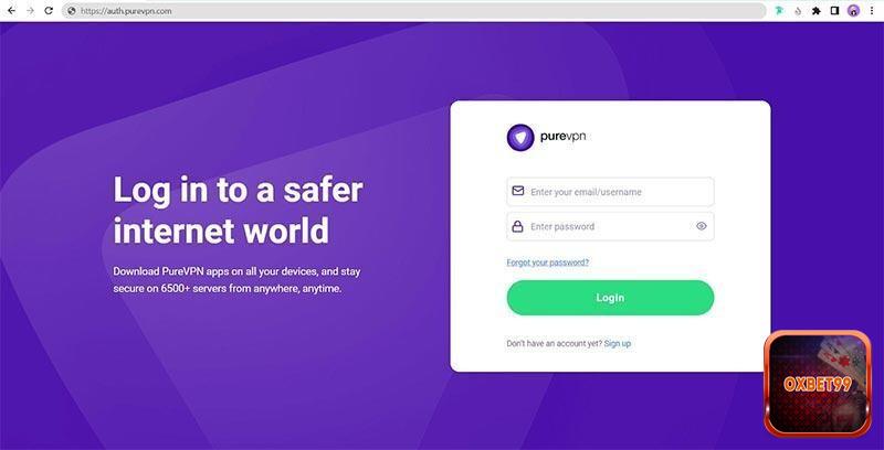 Đăng nhập vào PureVPN bằng tài khoản cá nhân