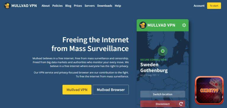 Anh em hãy download ứng dụng Mullvad VPN