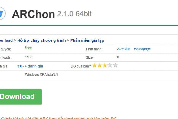 Cài app Oxbet trên Laptop / Máy tính / PC bằng ARChon giả lập Android