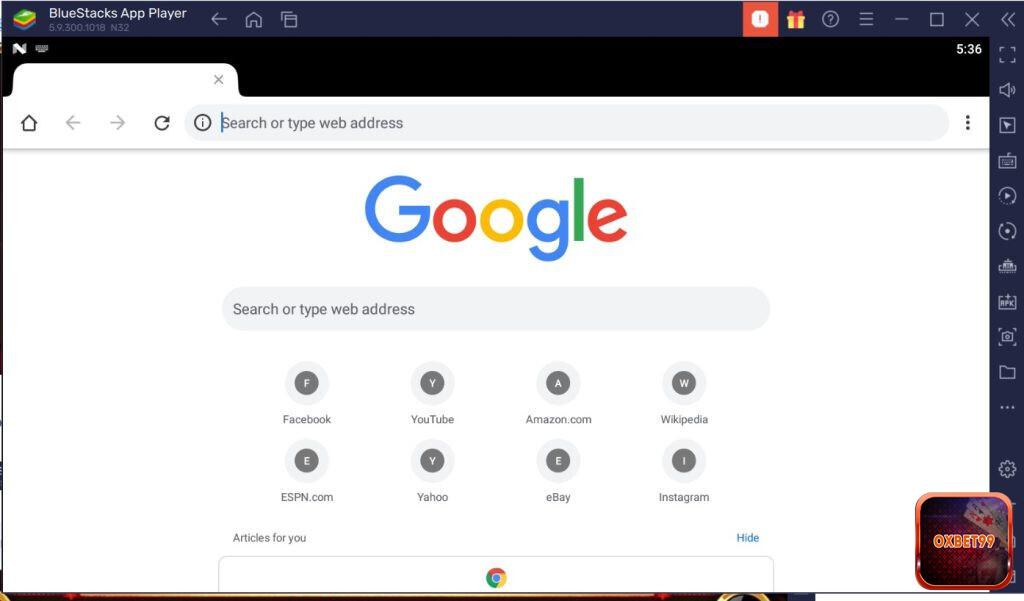 Nhập đường dẫn lên Google Chrome