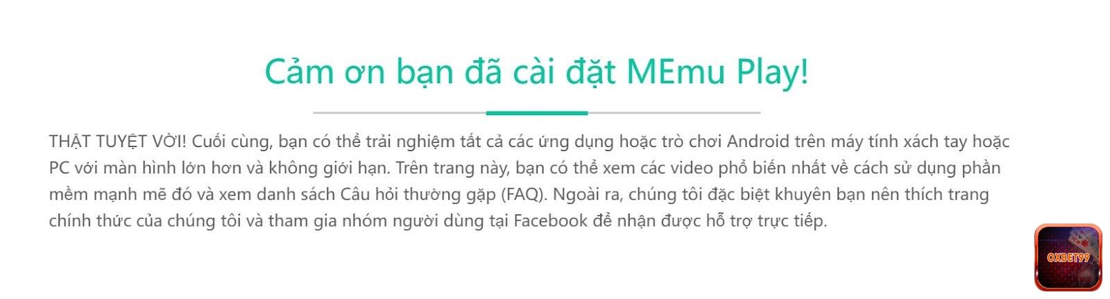 Thông báo tải phần mềm thành công