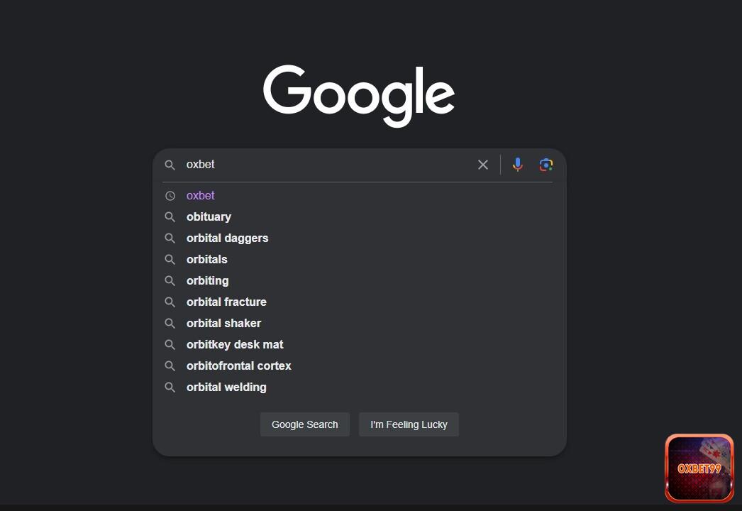 Tìm kiếm Oxbet trên Google